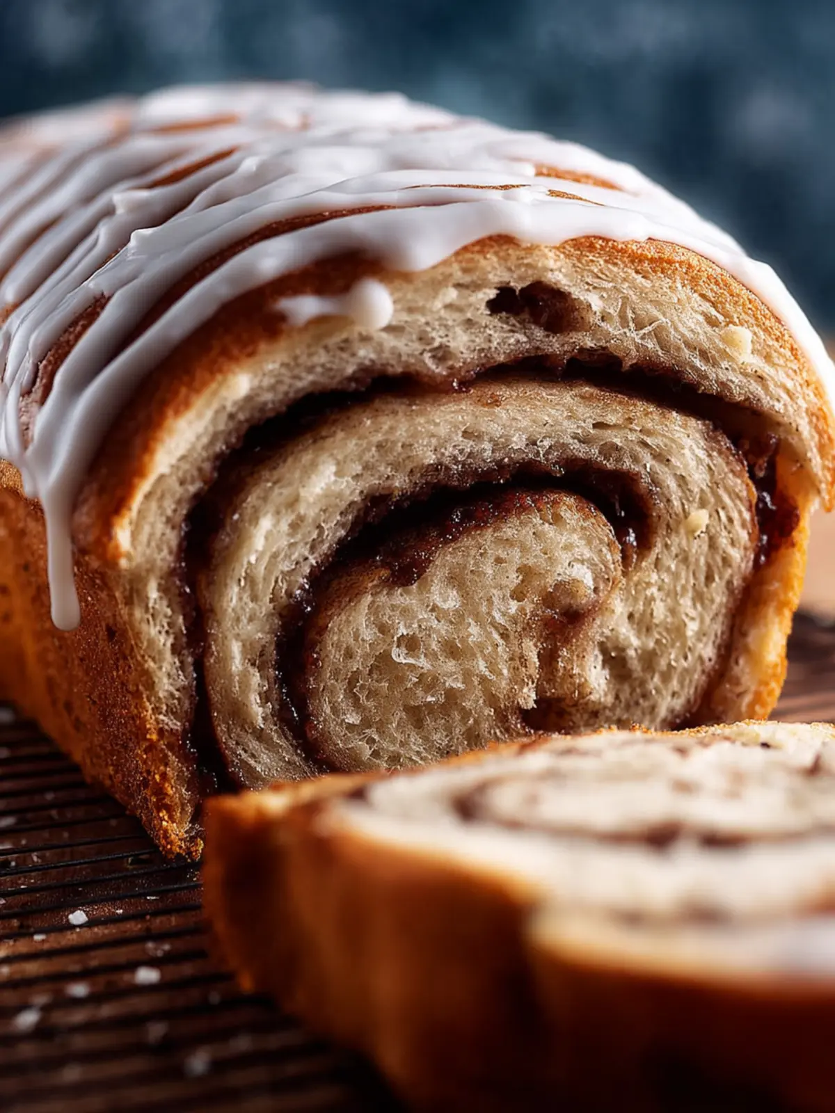 Cinnamon Swirl Bread with Icing: Irresistibly Sweet Bliss 8 Cinnamon Swirl Bread with Icing Fourth Image wd2hc3