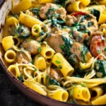 Creamy Chicken Spinach Pasta First Image