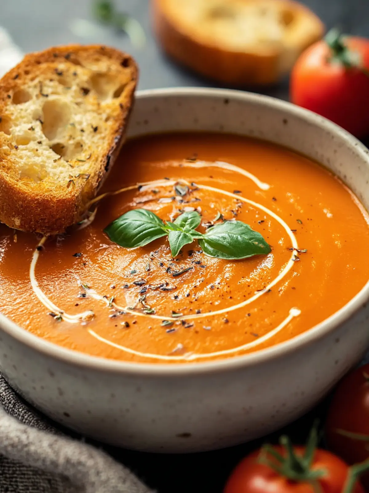 Creamy Tomato Basil Soup Fourth Image giu9g8