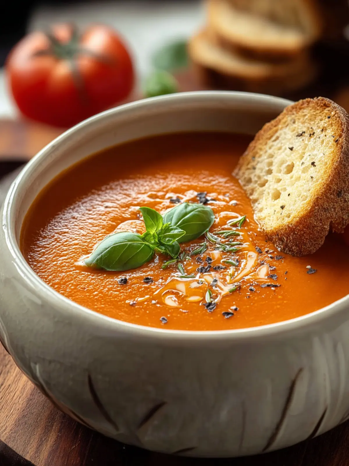 Creamy Tomato Basil Soup Second Image j2vhzj