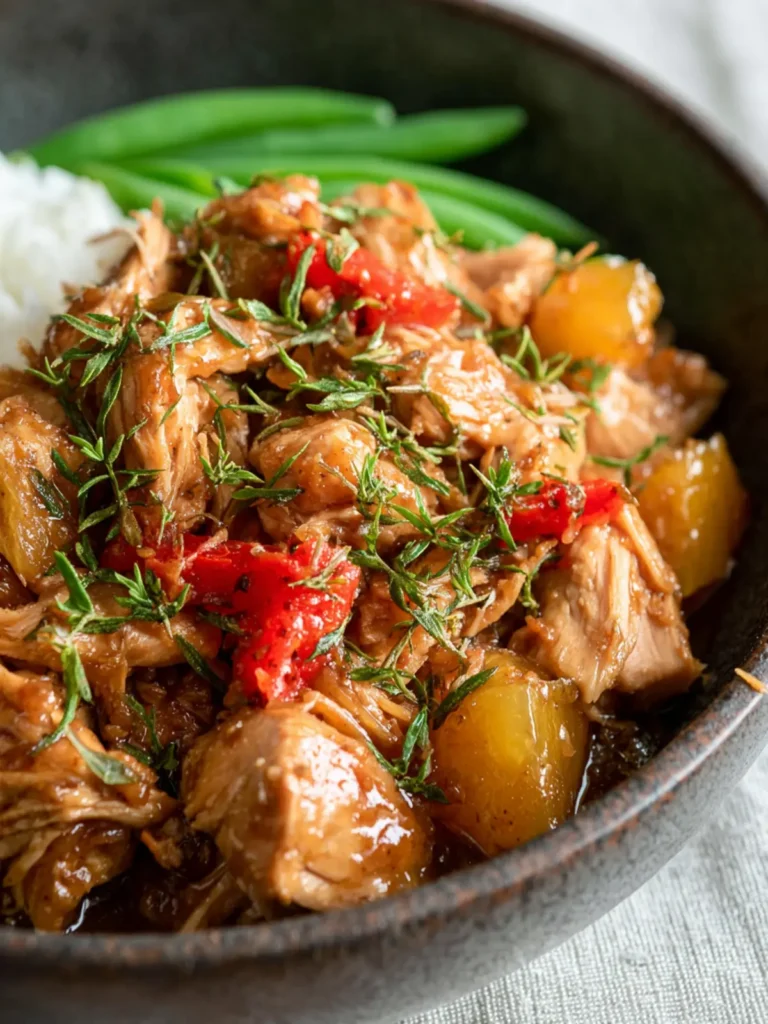 Dump and Go Slow Cooker Hawaiian Chicken Recipe (Gluten-Free) First Image