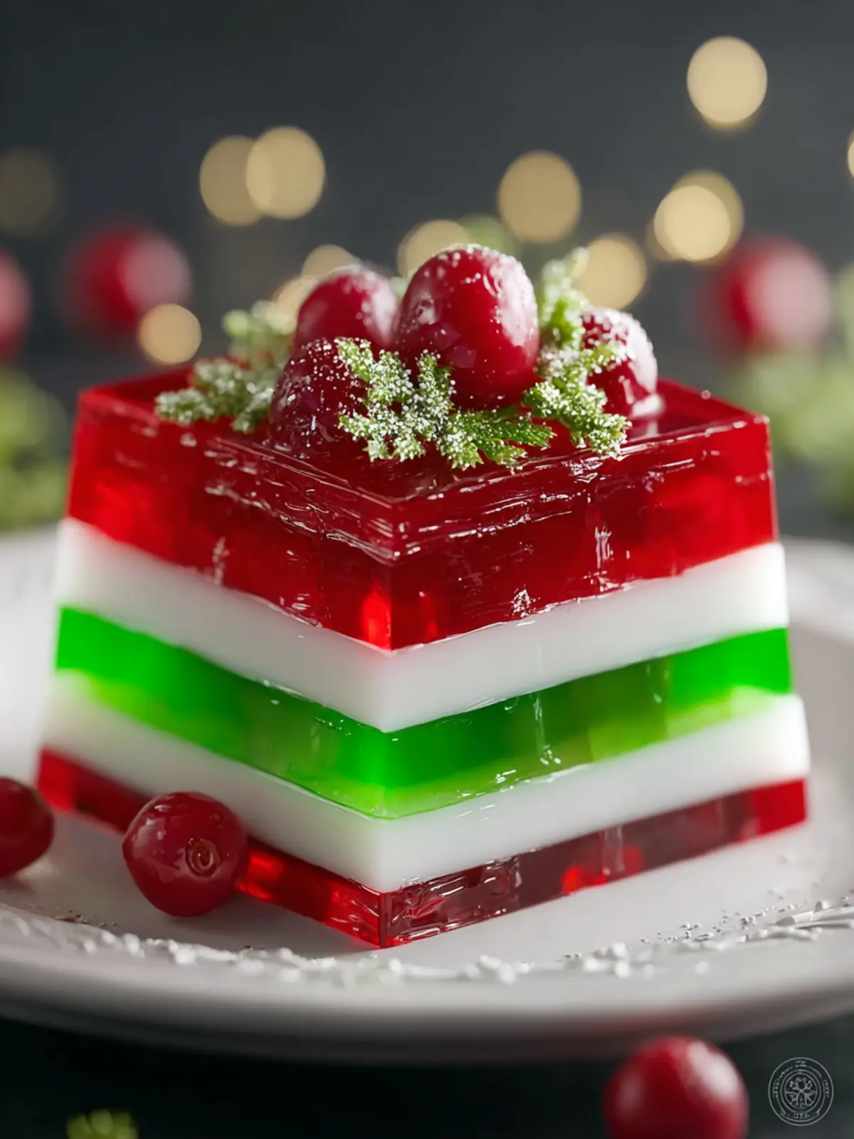 Easy Layered Christmas Jello Fourth Image bnfsst