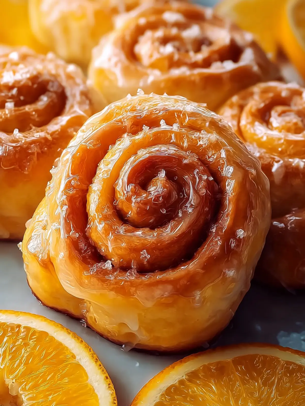 Homemade Glazed Orange Rolls First Image