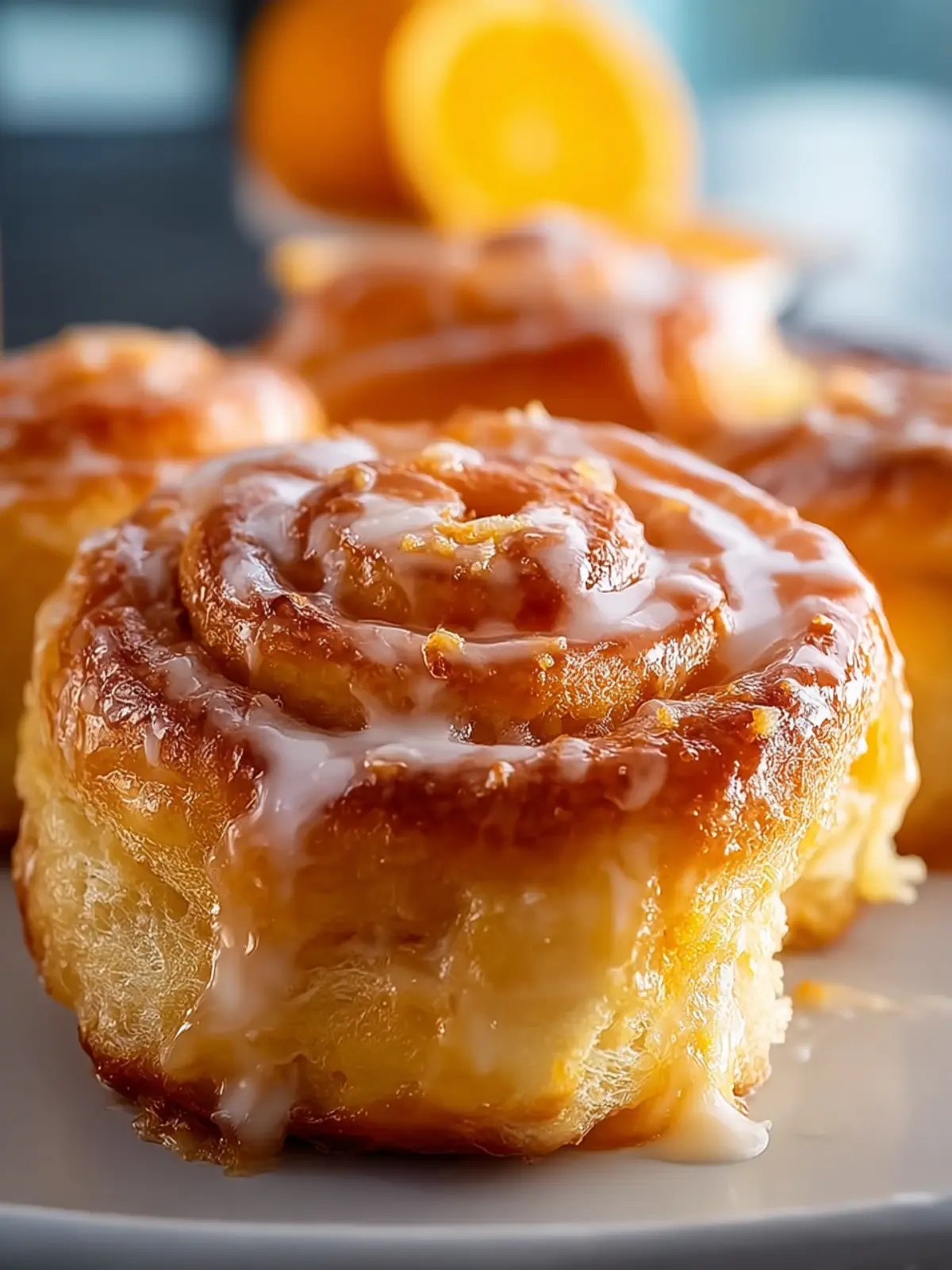 Homemade Glazed Orange Rolls Third Image r3a25h