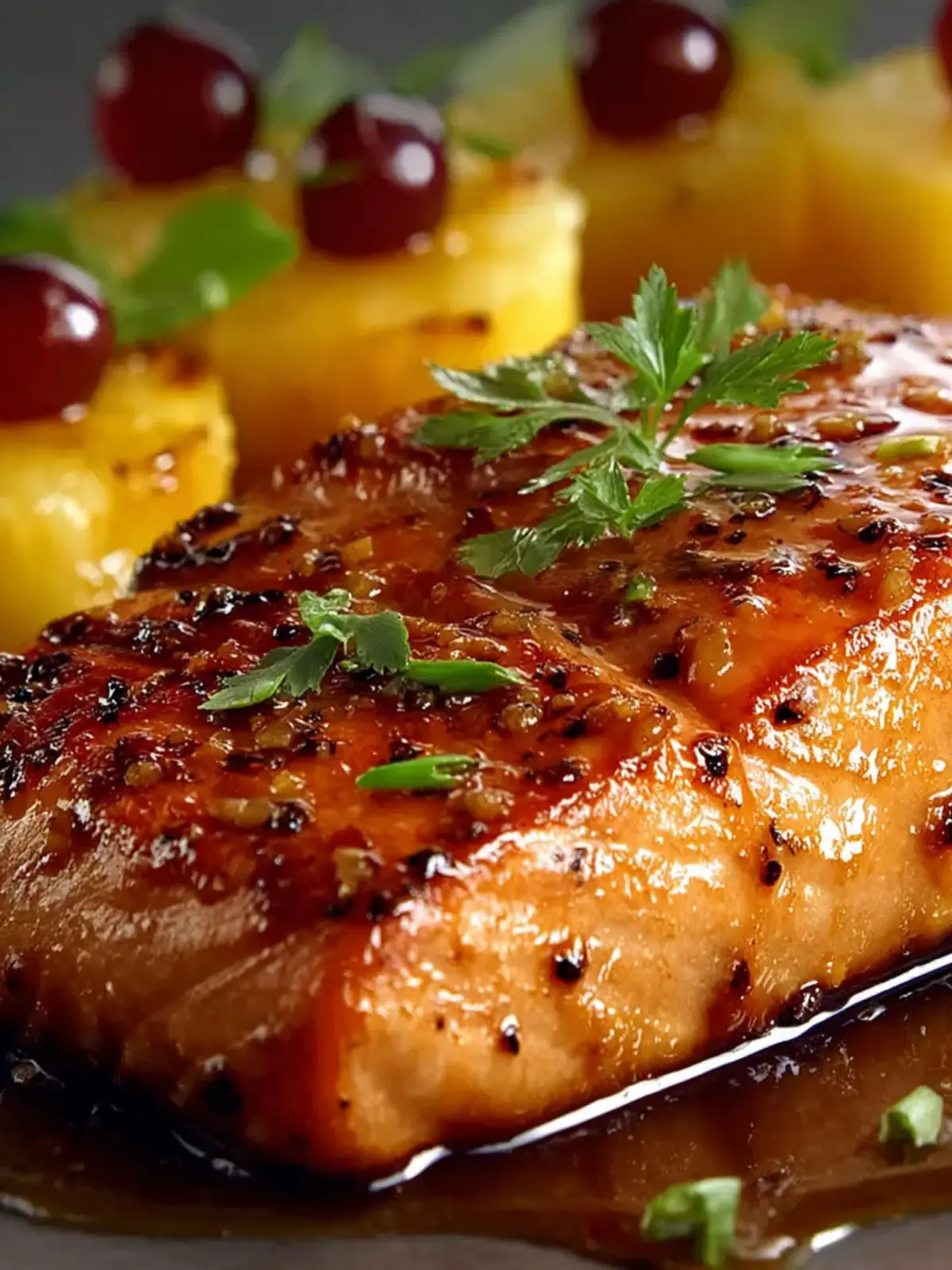 Honey Pineapple Glazed Salmon First Image