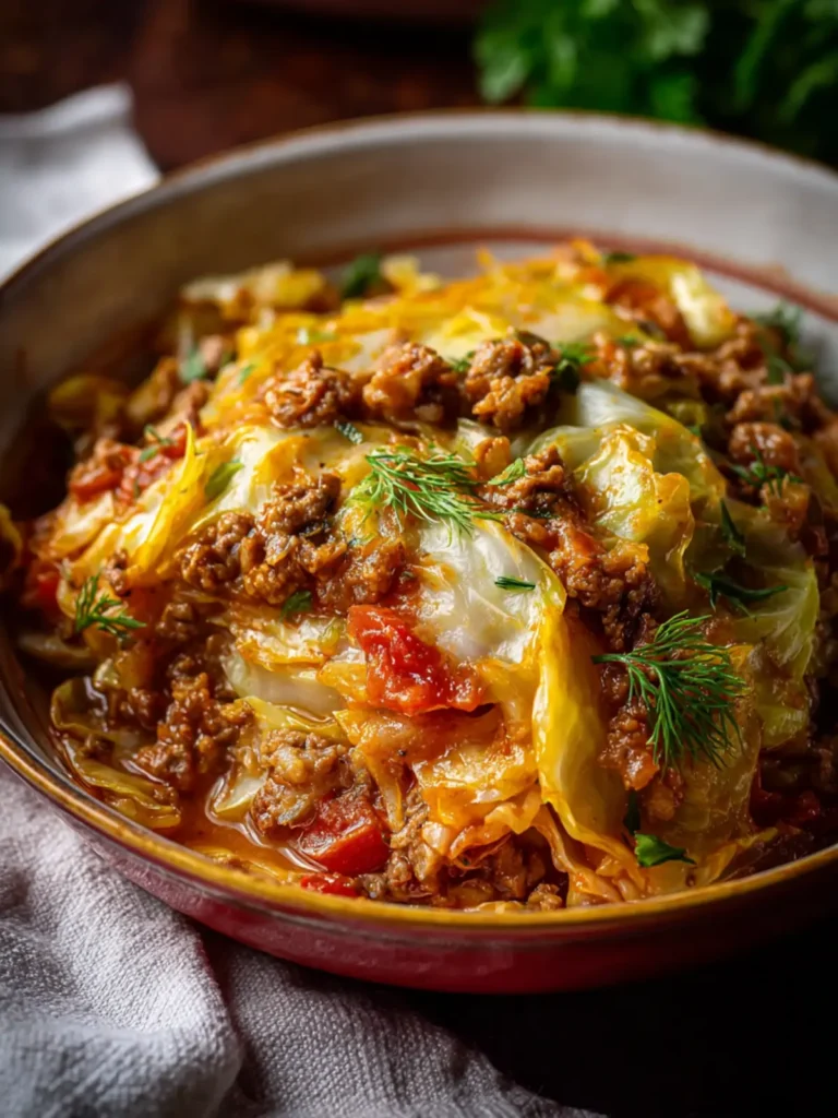 Low Carb Unstuffed Cabbage Casserole Recipe First Image