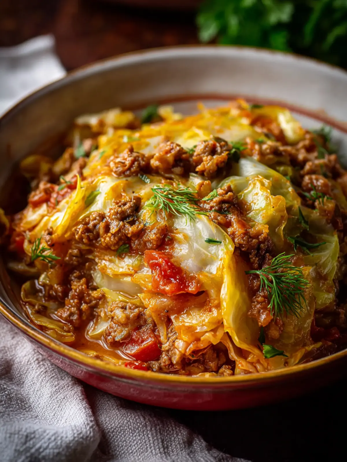 Low Carb Unstuffed Cabbage Casserole Recipe First Image