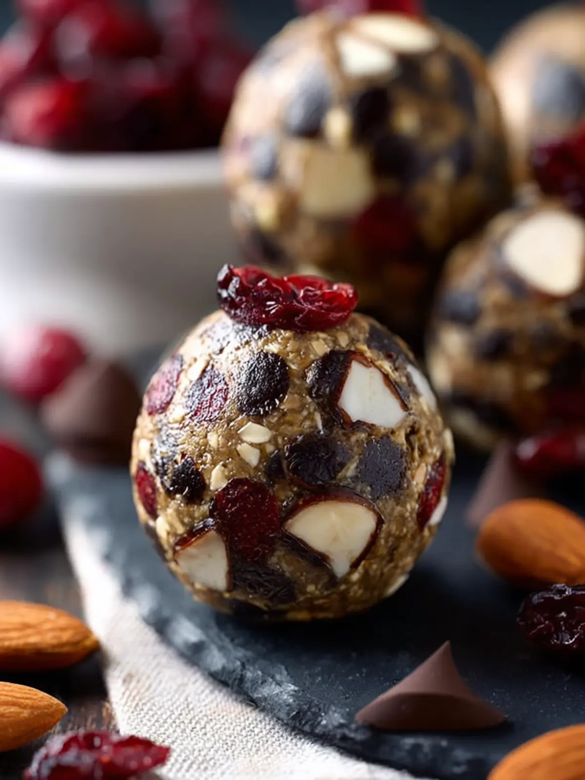 No-Bake Cranberry Chocolate Almond Energy Bites: Easy & Irresistible! 5 No-Bake Cranberry Chocolate Almond Energy Bites First Image