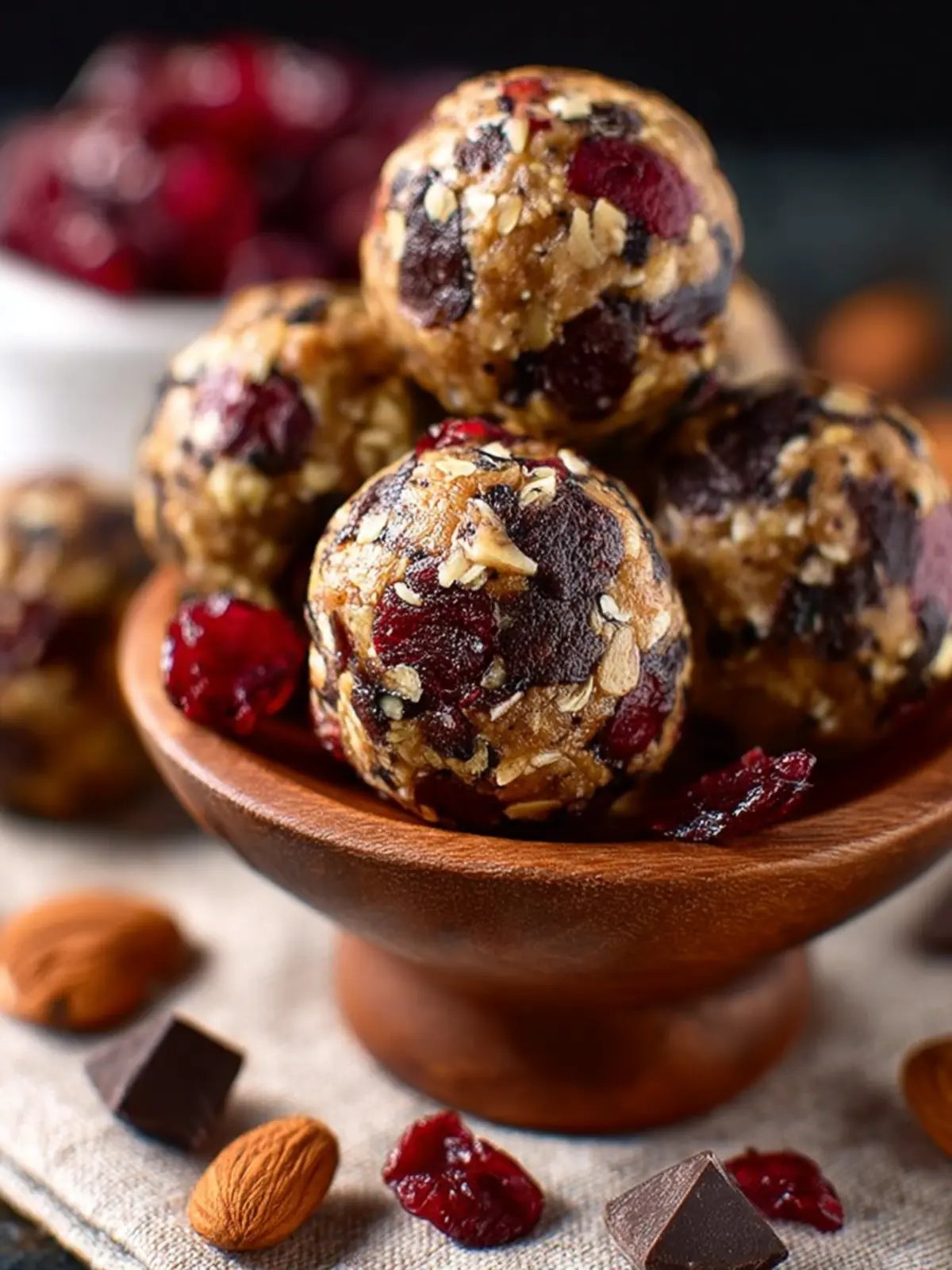 No-Bake Cranberry Chocolate Almond Energy Bites: Easy & Irresistible! 8 No Bake Cranberry Chocolate Almond Energy Bites Fourth Image tichep