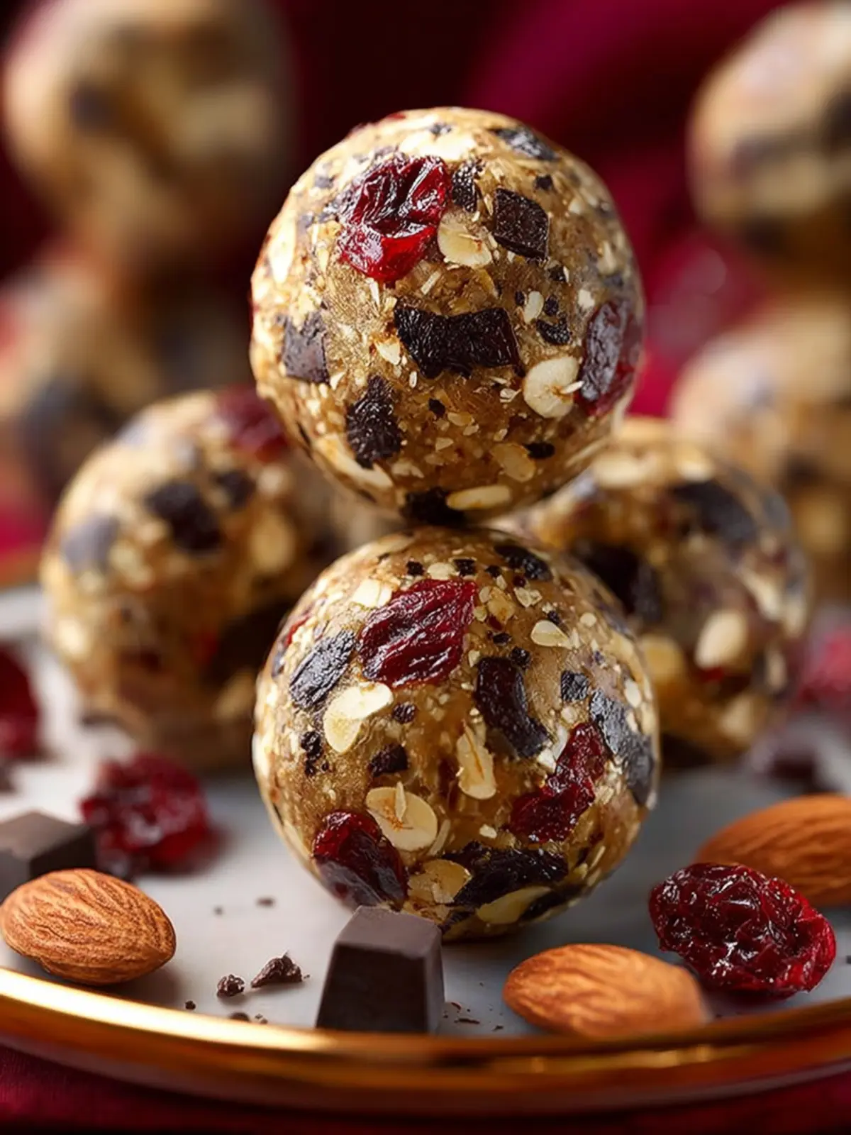 No-Bake Cranberry Chocolate Almond Energy Bites: Easy & Irresistible! 7 No Bake Cranberry Chocolate Almond Energy Bites Third Image zurbvm