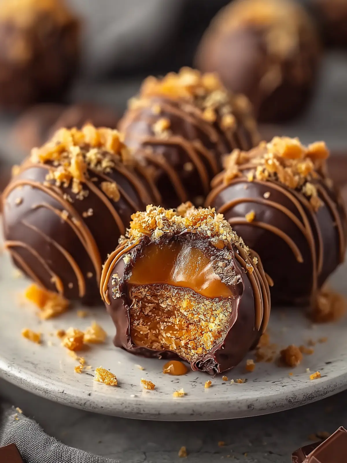 No Bake Caramel Crunch Butterfinger Truffles Third Image plfyua