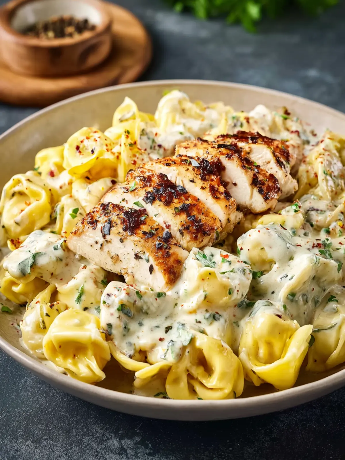 Tortellini Alfredo with Grilled Chicken: Creamy Comfort Awaits 5 Tortellini Alfredo with Grilled Chicken First Image