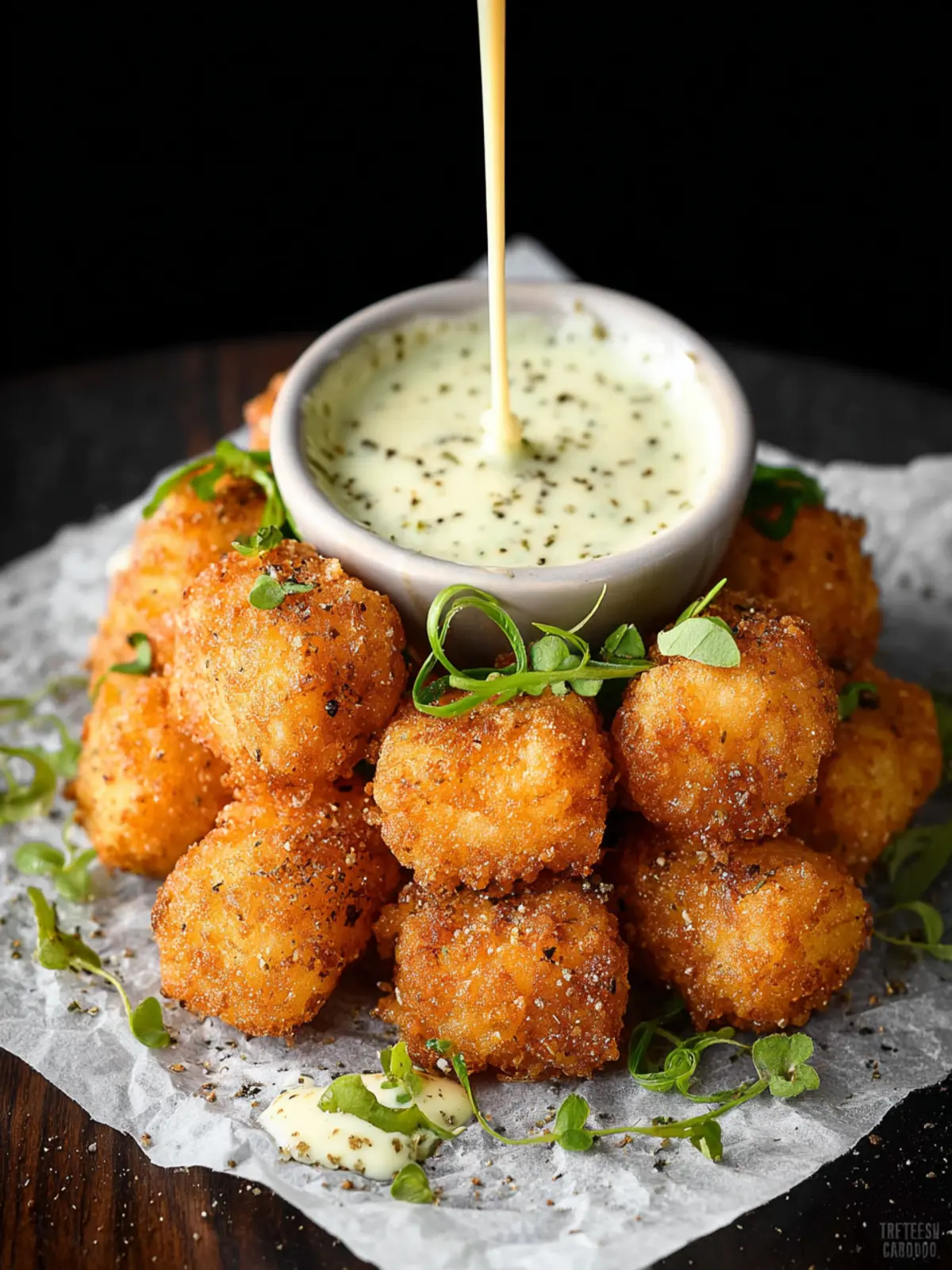 Truffle Tater Tots with Garlic Herb Aioli First Image