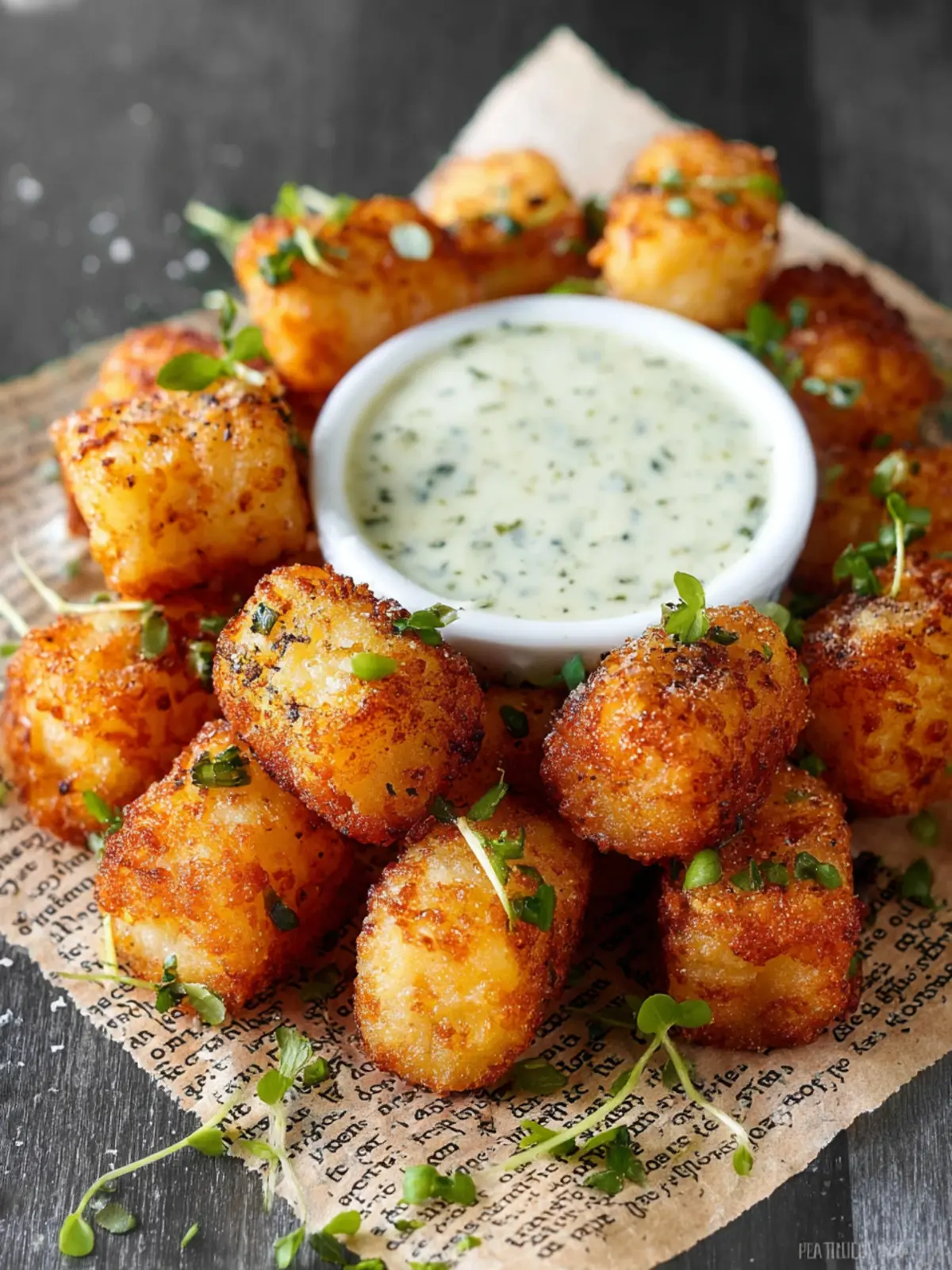 Truffle Tater Tots with Garlic Herb Aioli Fourth Image uimbii