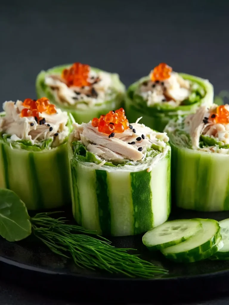 Best Chicken Salad Cucumber Roll Ups First Image