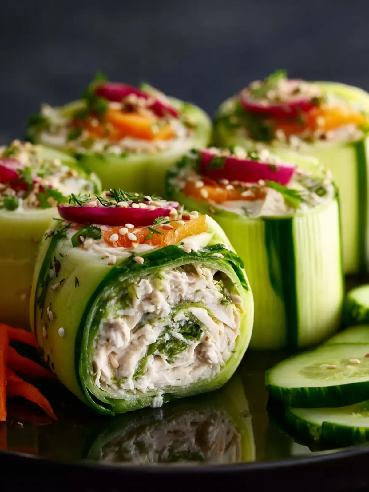 Best Chicken Salad Cucumber Roll Ups: Refreshingly Easy Delight 7 Best Chicken Salad Cucumber Roll Ups Third Image flrwtt