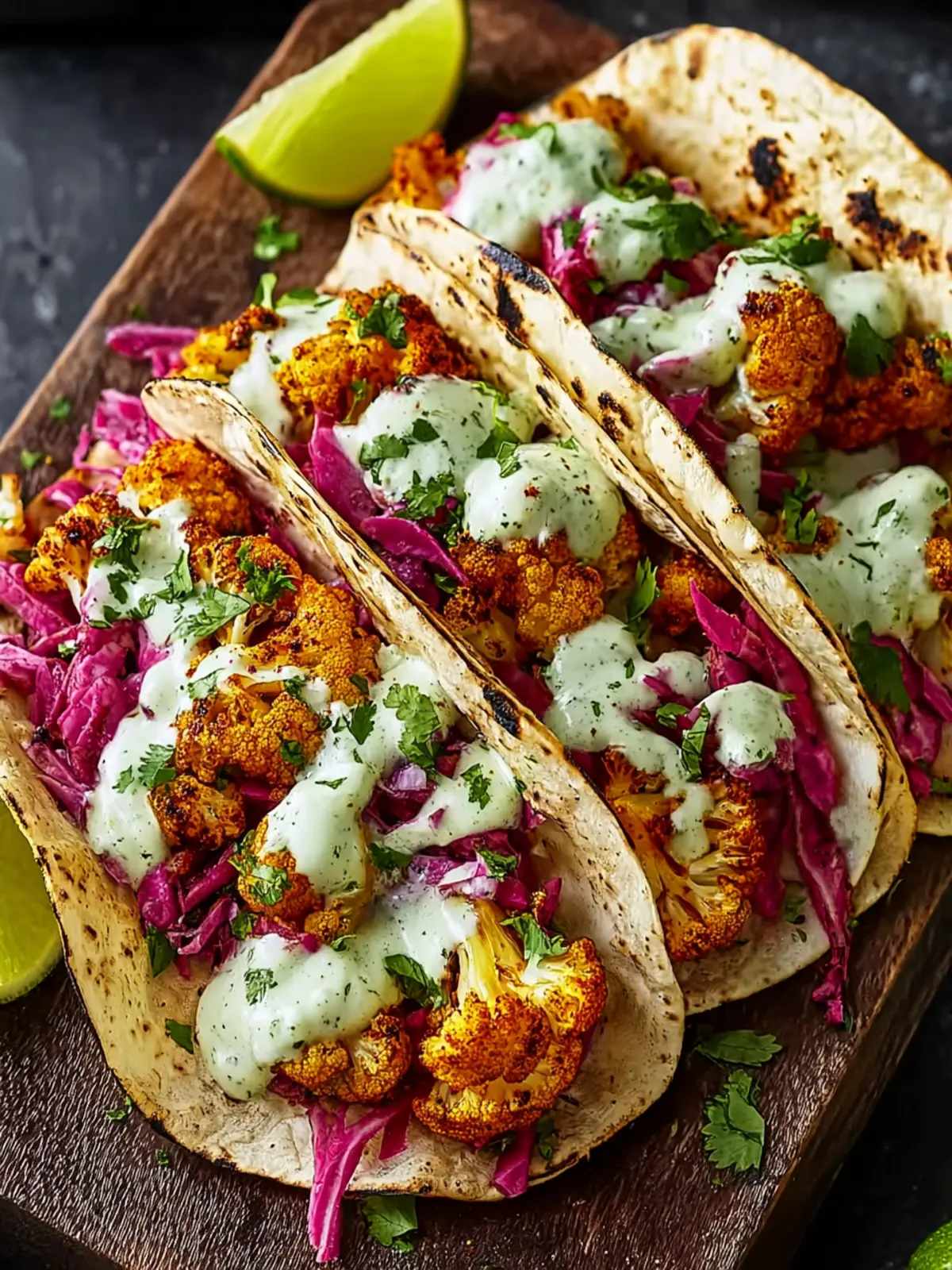 Cauliflower Tacos: Best Recipe with Creamy Cilantro Lime Crema 6 Cauliflower Tacos with Cilantro Lime Crema Second Image nir1qu