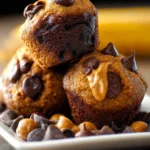 Chocolate Peanut Butter Banana Muffins First Image