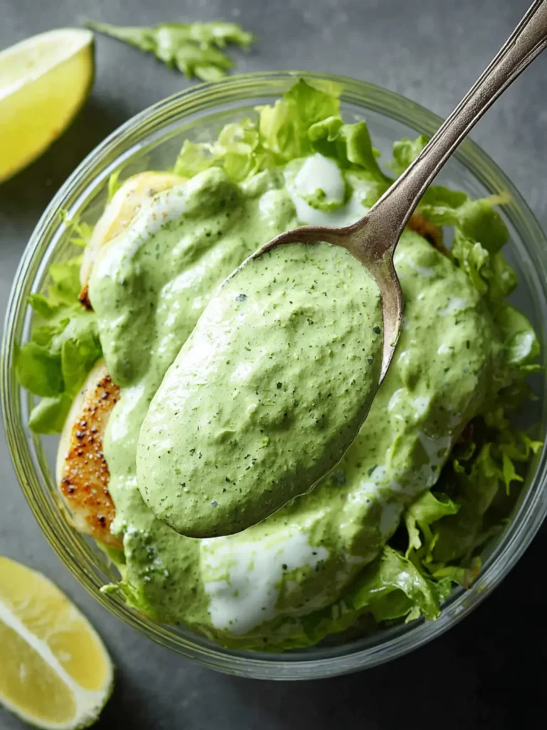 Easy Avocado Dressing: Creamy Green Goddess Delight with Greek Yogurt
