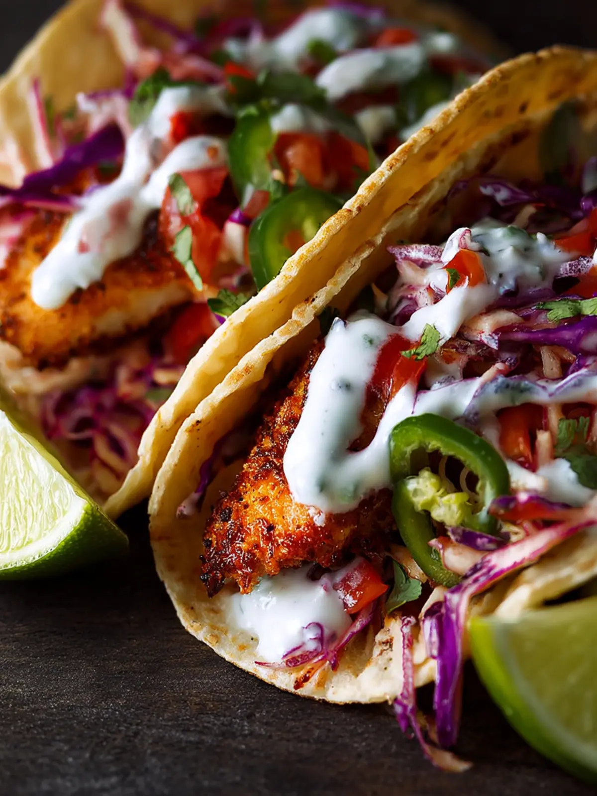 Fish Tacos with Cilantro Lime Yogurt Sauce First Image