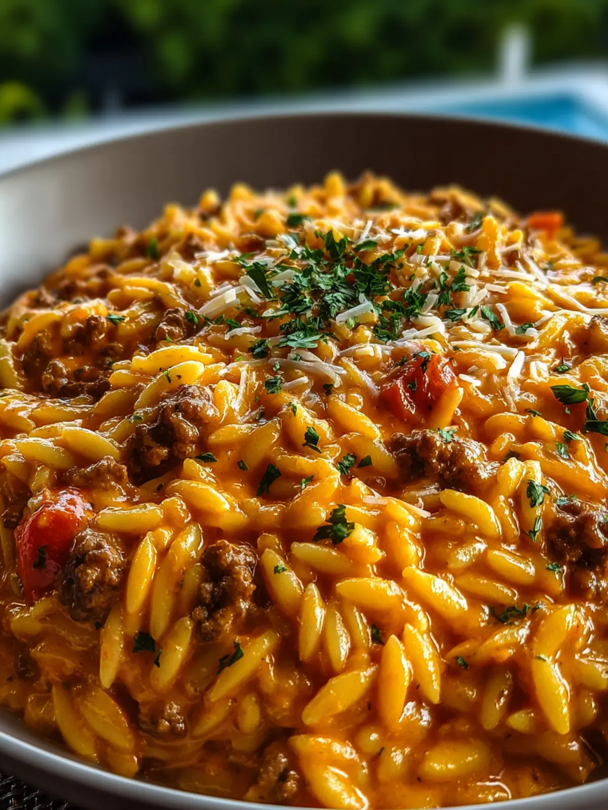 Ground Beef Orzo: Irresistibly Comforting Tomato Cream Sauce 7 Ground Beef Orzo with Tomato Cream Sauce Third Image ky8ph7