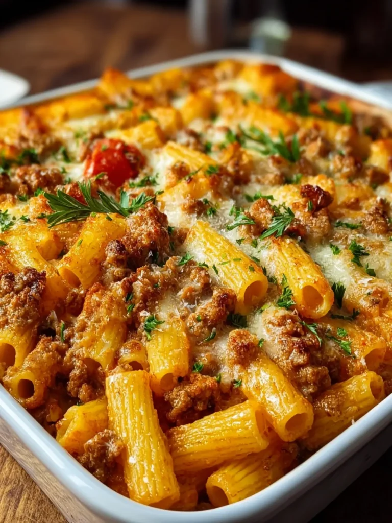 Homemade Ground Turkey Pasta Bake First Image