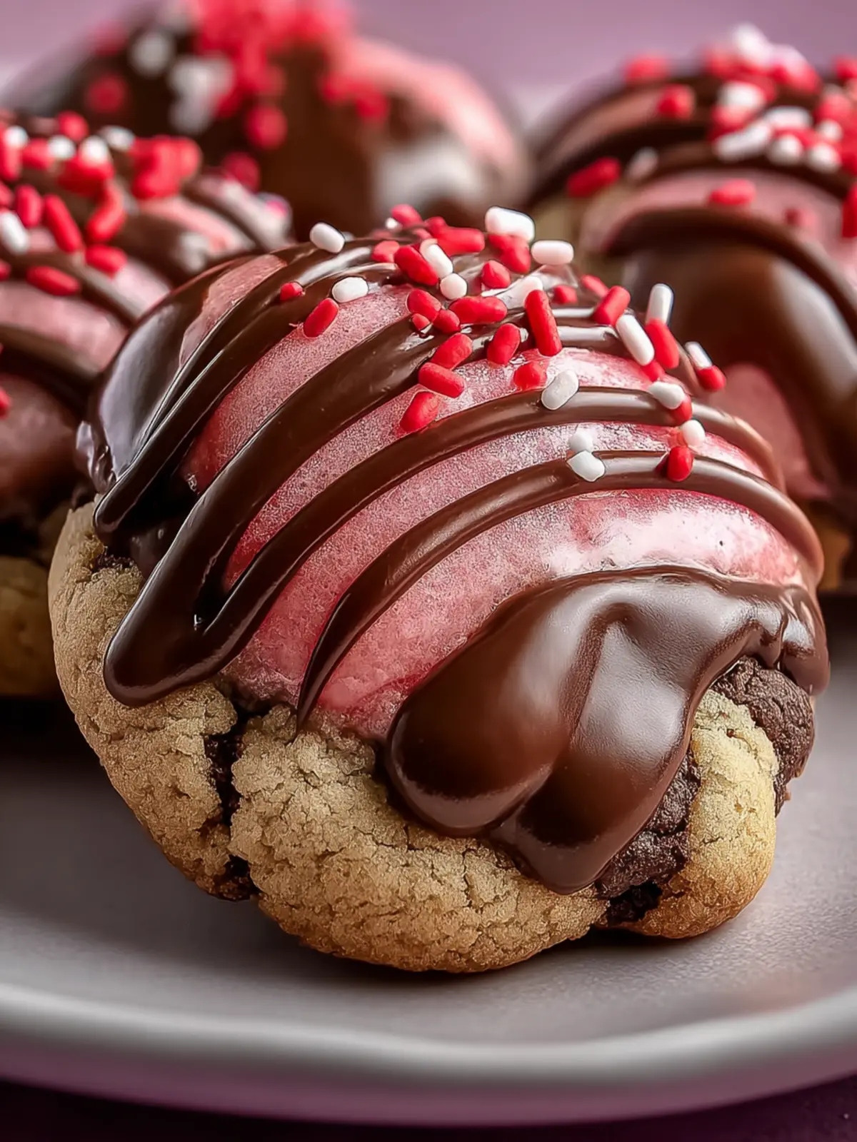Indulge in Decadent Chocolate Covered Strawberry Cookies First Image