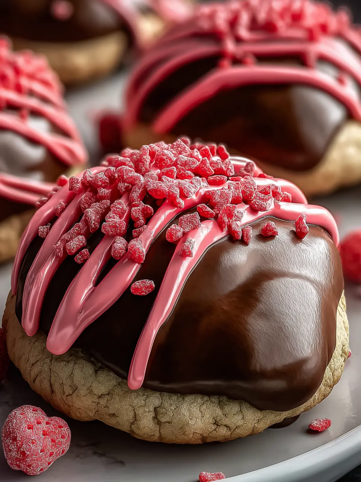 Indulge in Decadent Chocolate Covered Strawberry Cookies Second Image vkikyy
