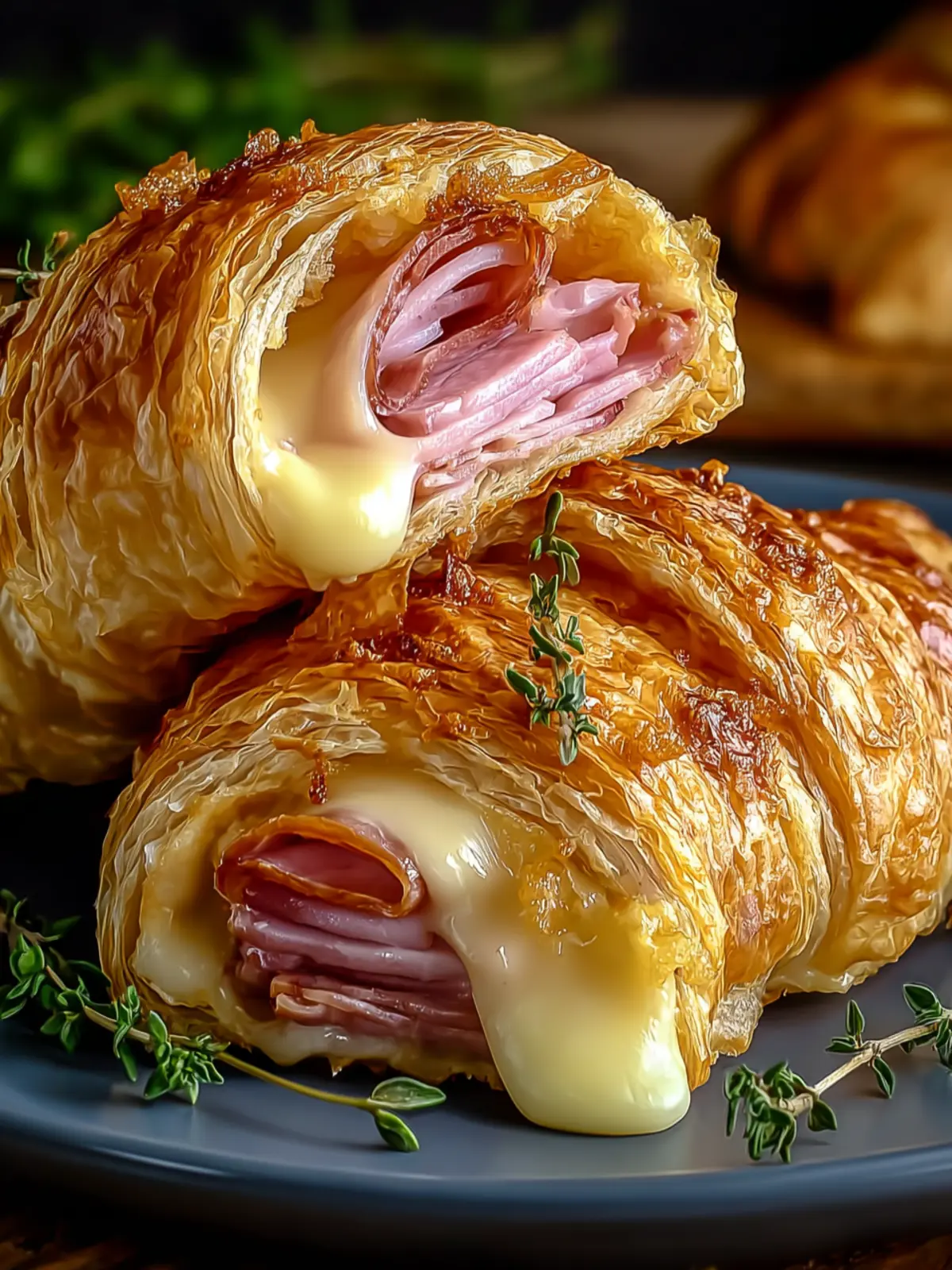 Irresistible Air Fryer Ham Cheese Croissants Recipe Second Image vm7gvt