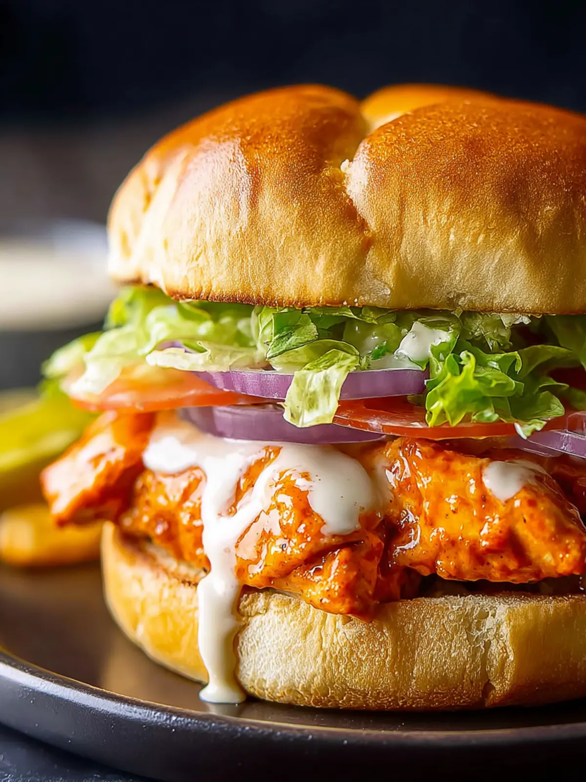 Irresistible Buffalo Chicken Sandwich Recipe to Savor Second Image gbudvp