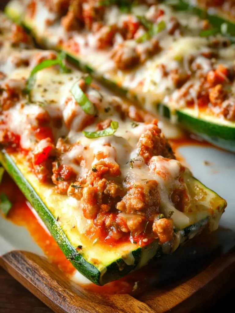 Italian Sausage Zucchini Boats First Image