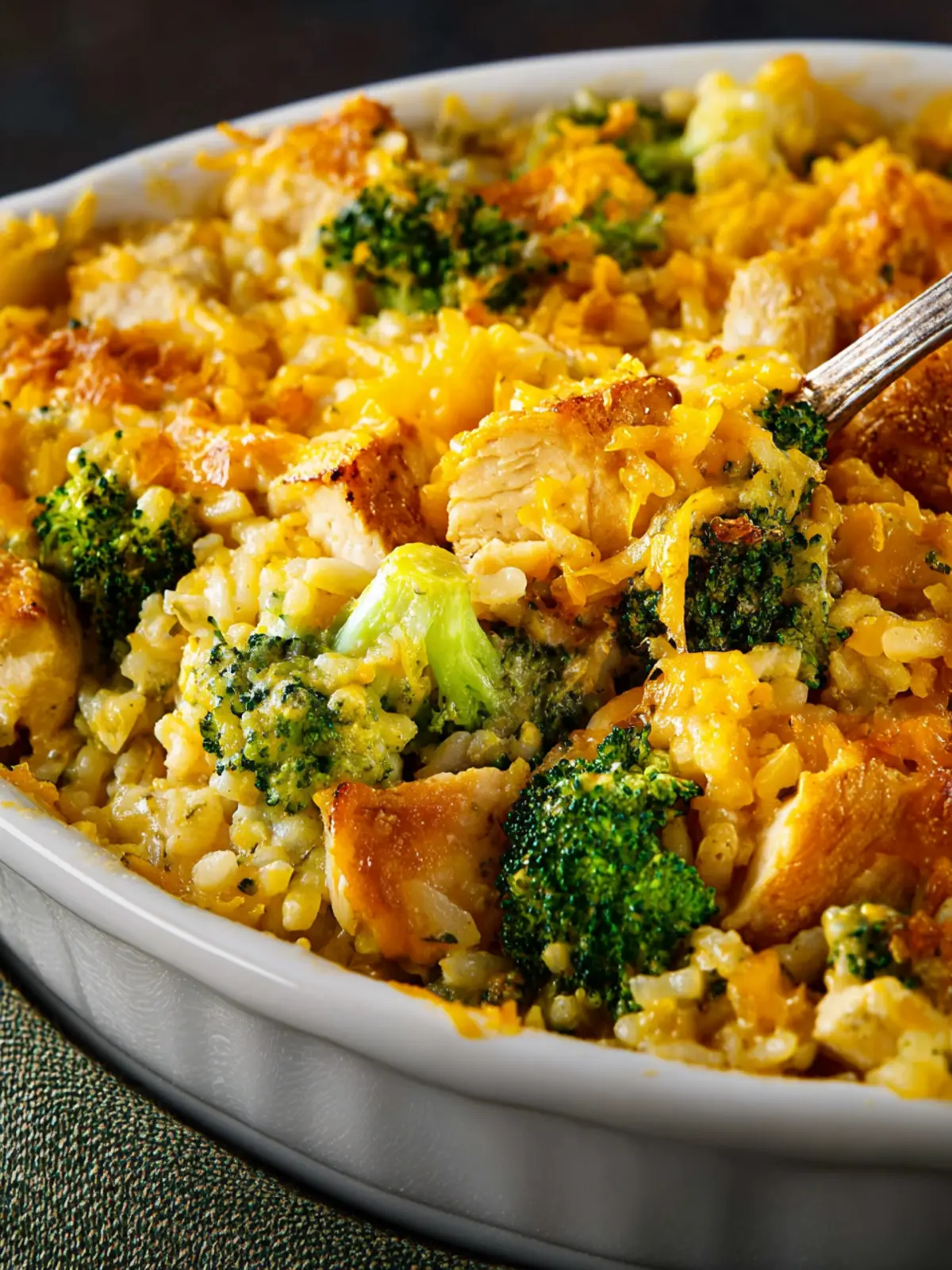 No Fuss Chicken Broccoli Rice Casserole First Image