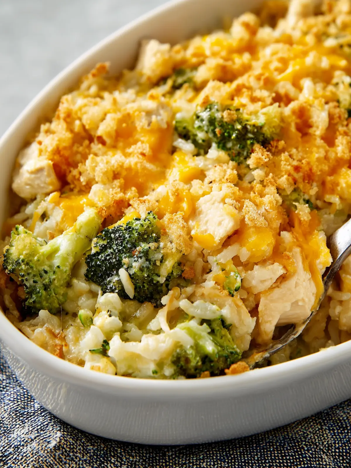 No Fuss Chicken Broccoli Rice Casserole Fourth Image wcrd5l