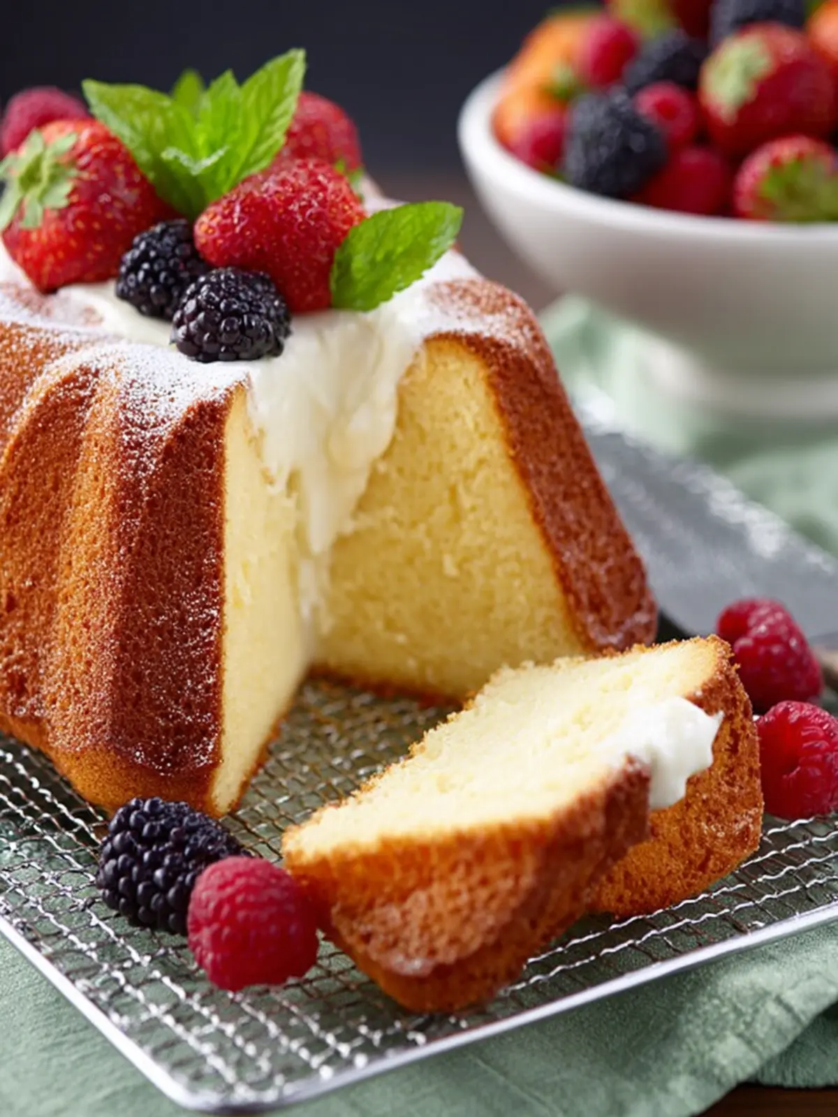 Old Fashioned Cream Cheese Pound Cake Third Image tirjg8