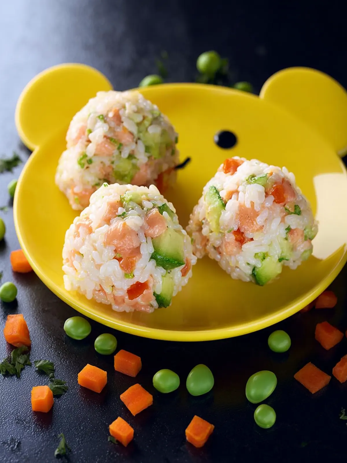 Salmon Rice Balls with Veggies Fourth Image pfgmgj