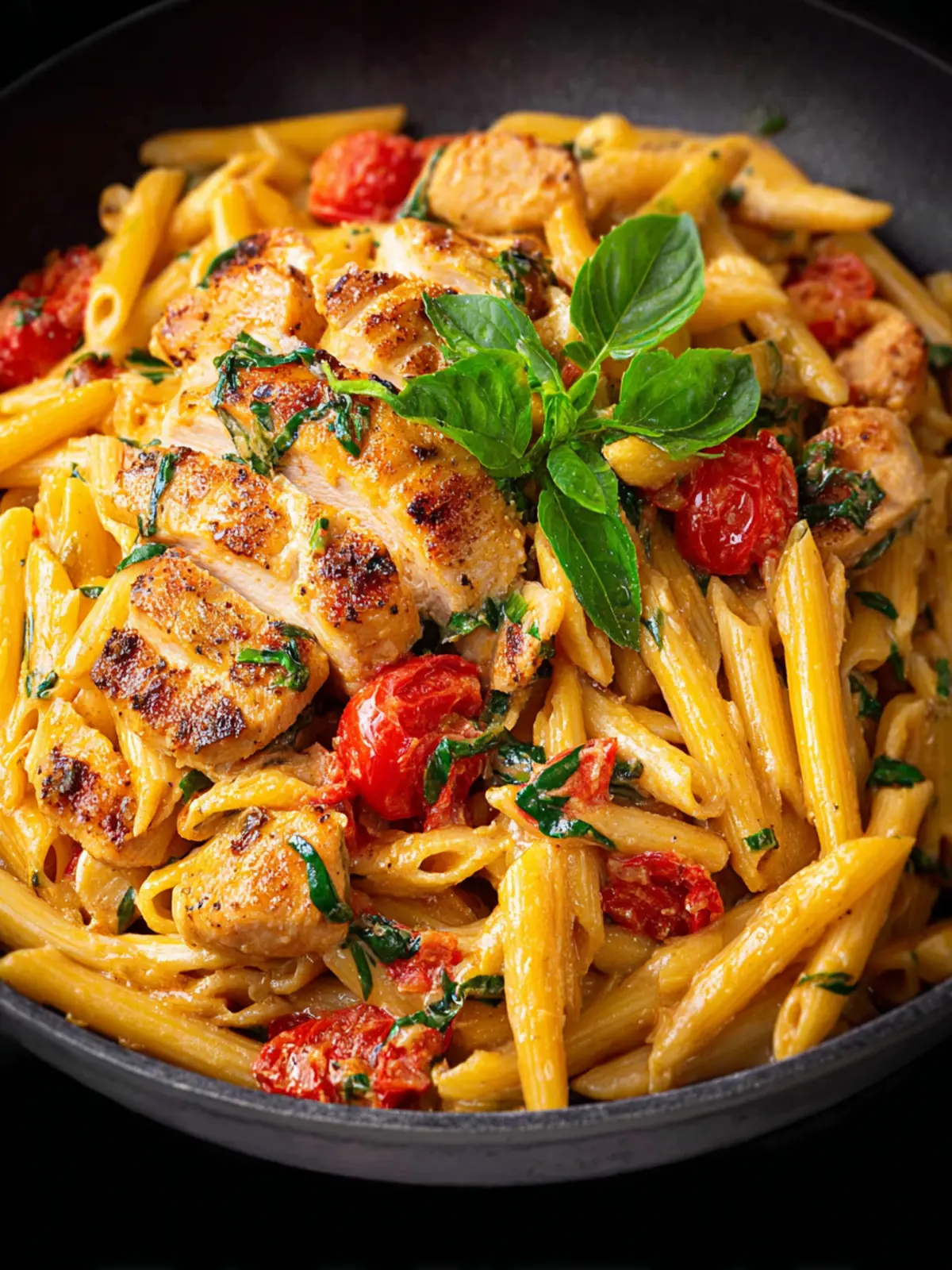 Tuscan Chicken Pasta: Irresistibly Creamy and Satisfying Delight 8 Tuscan Chicken Pasta Fourth Image hrc2ry