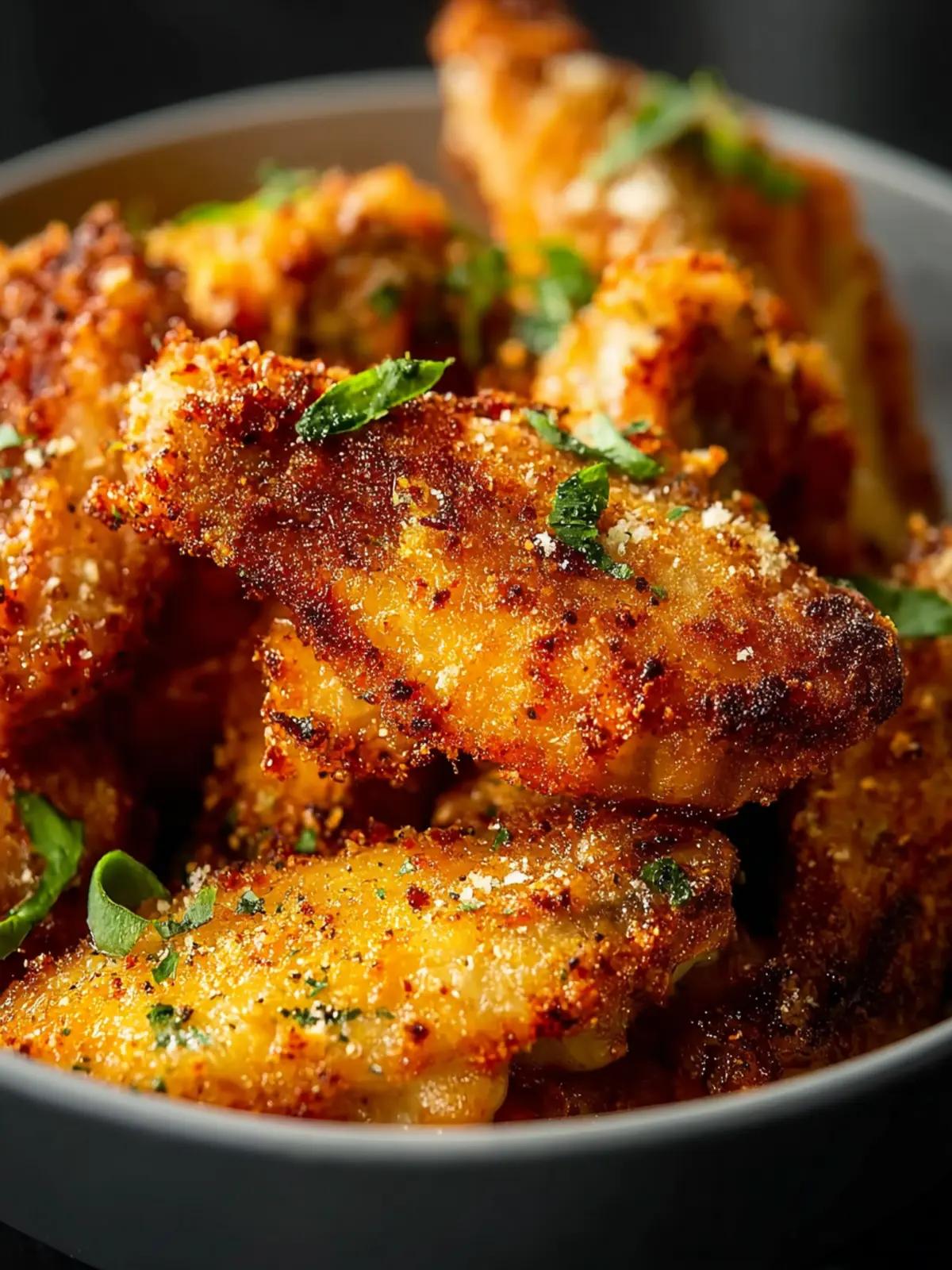 Air Fryer Parmesan Crusted Chicken Wings First Image