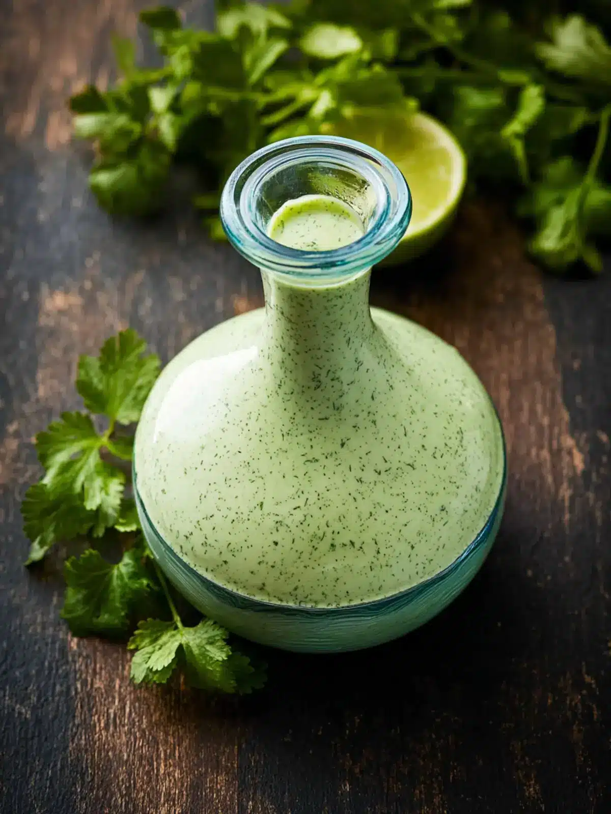 Cafe Rio Copycat Creamy Tomatillo Cilantro Ranch Dressing Video Second Image md7r6l