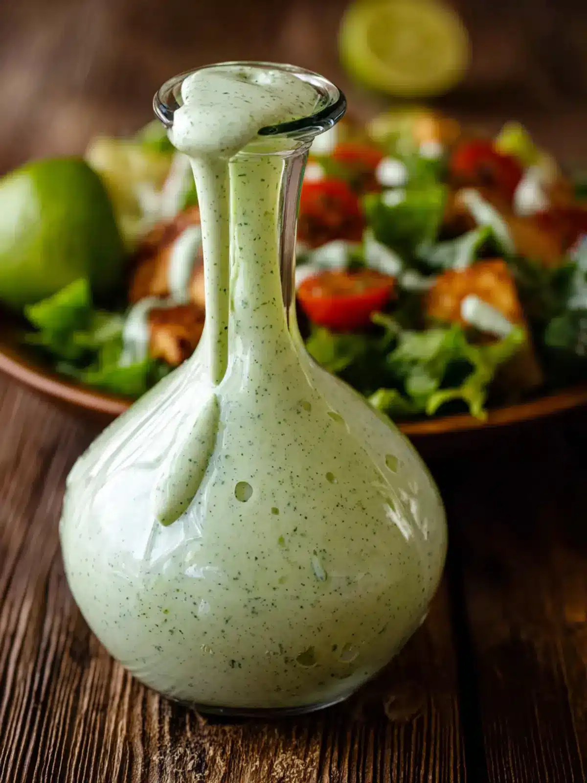 Cafe Rio Copycat Creamy Tomatillo Cilantro Ranch Dressing Video Third Image p2pmik