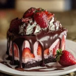 Chocolate Covered Strawberry Ice Cream Cake – Easy Dessert First Image