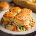 Easy Chicken Pot Pie Casserole With Biscuits First Image