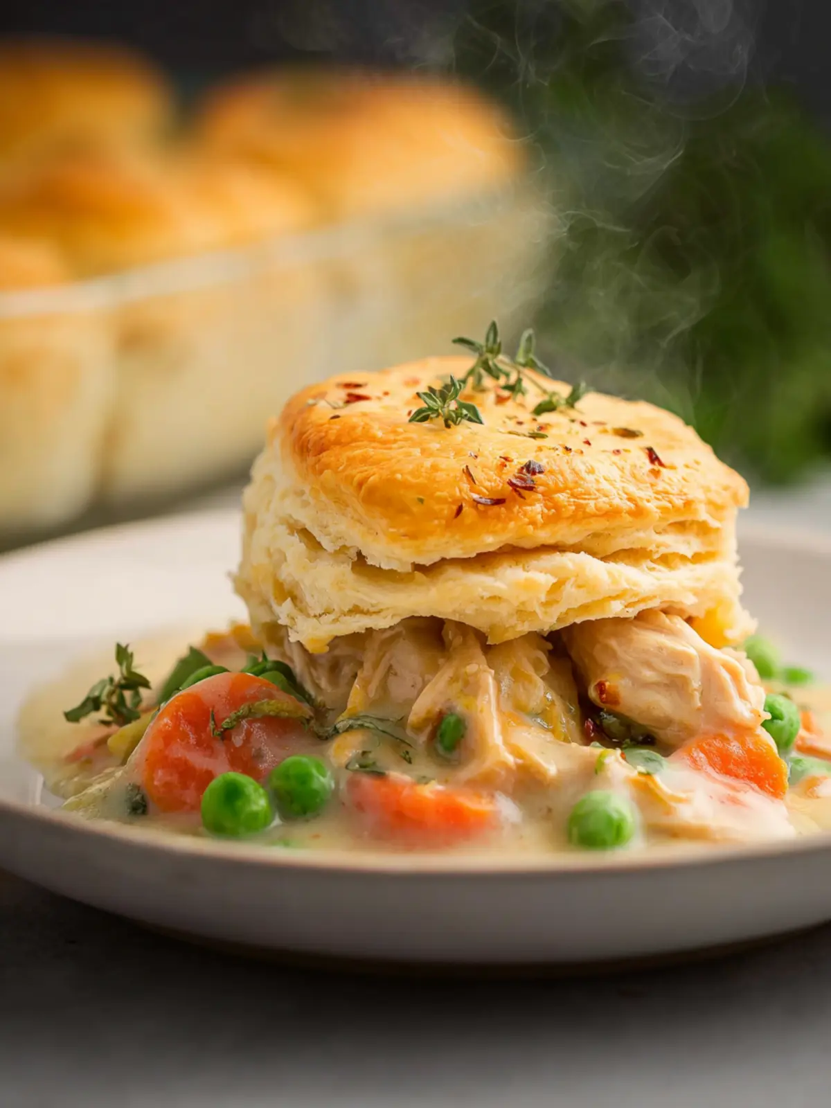 Easy Chicken Pot Pie Casserole With Biscuits Fourth Image pfz6m2