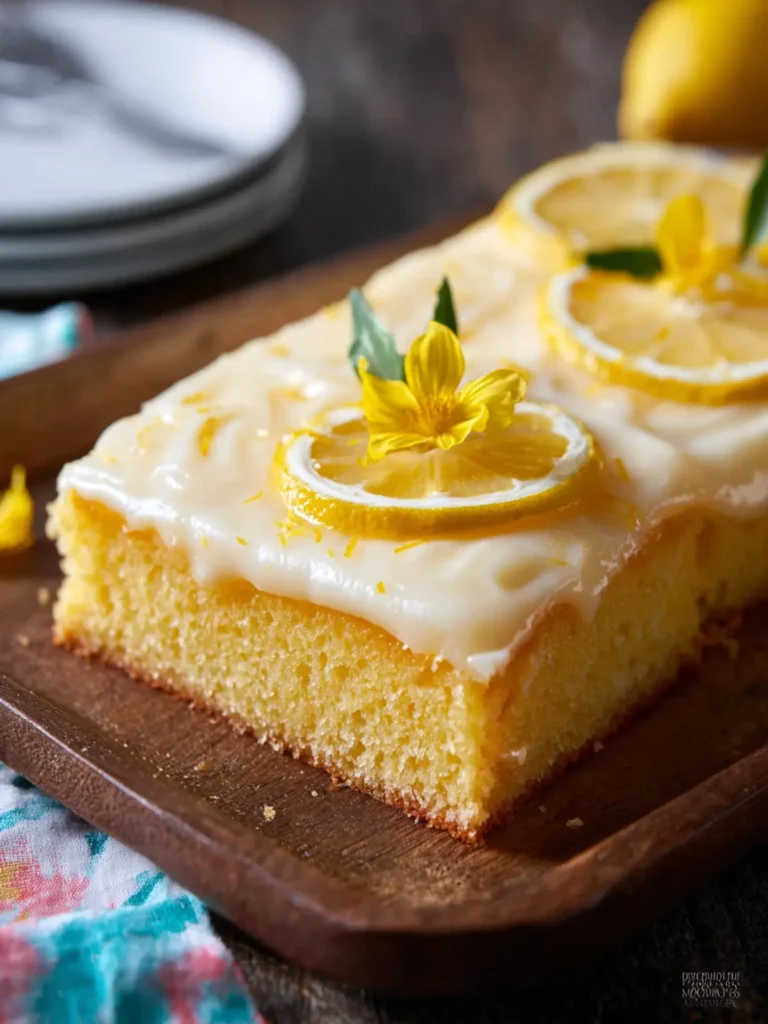 Easy Lemon Sheet Cake First Image