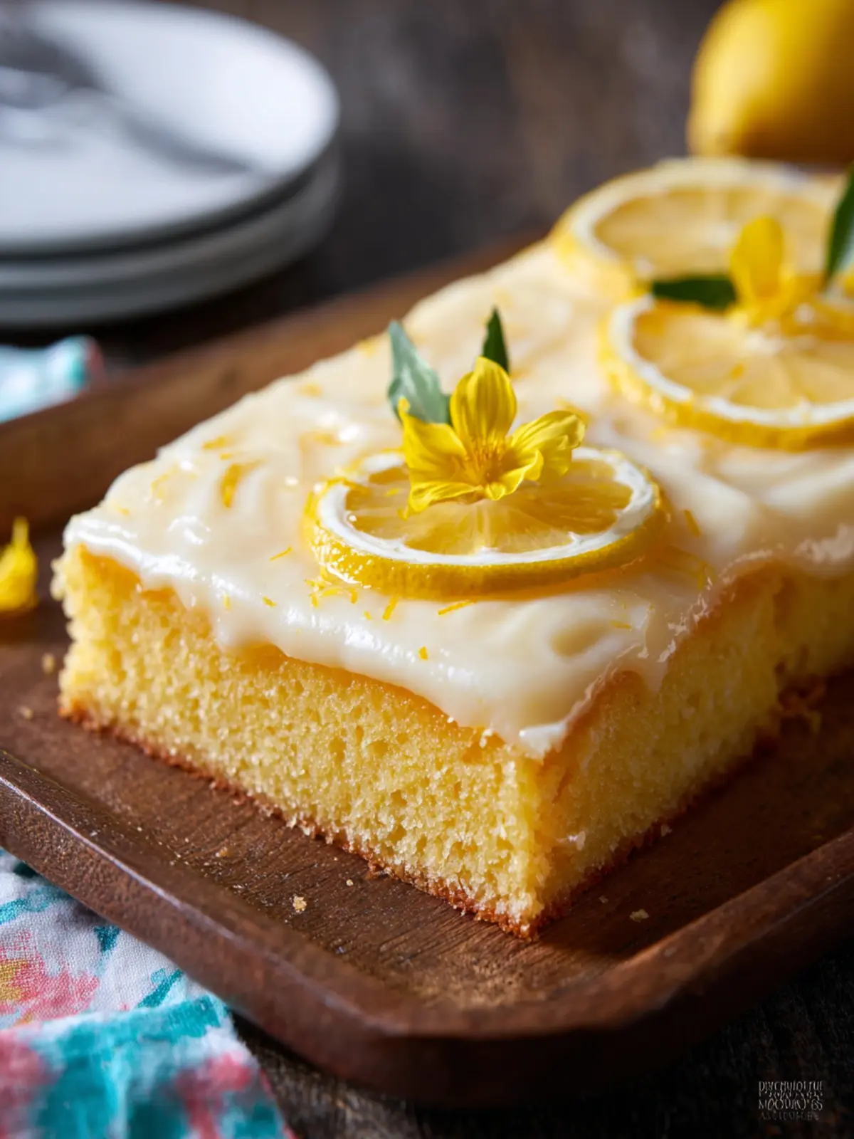 Easy Lemon Sheet Cake First Image