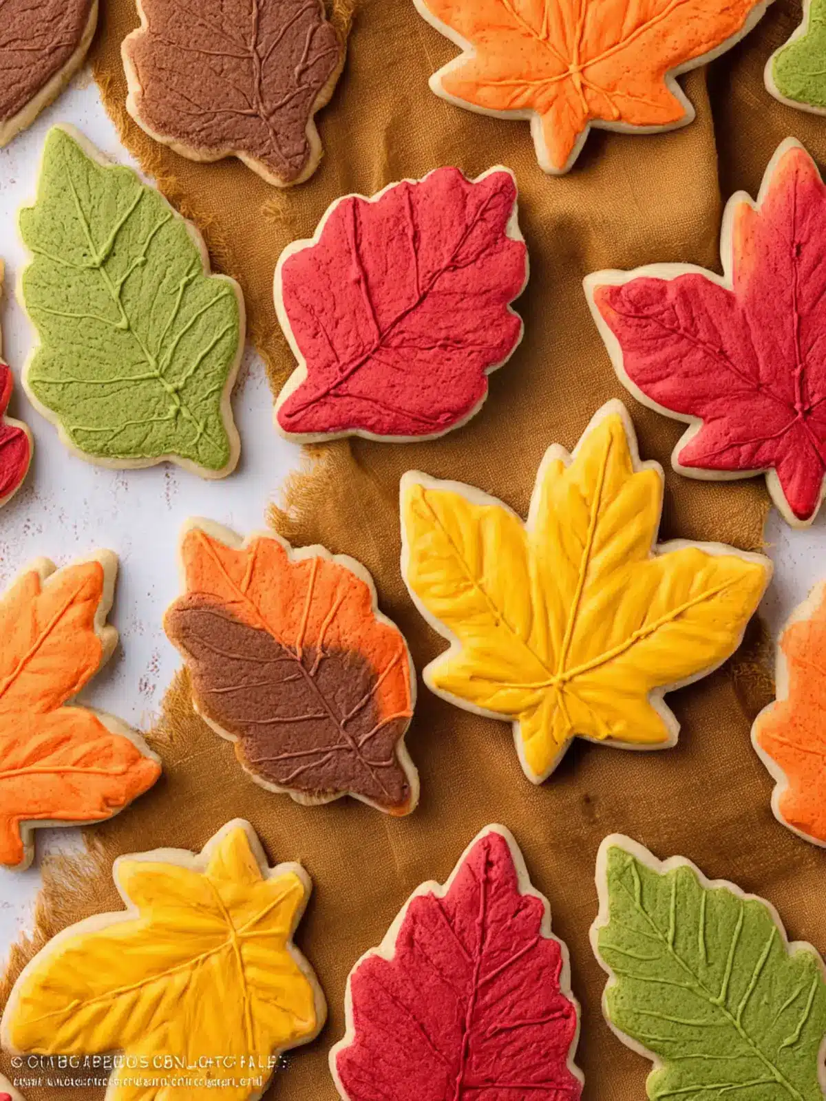 Fall Leaf Sugar Cookies Second Image u1hksj