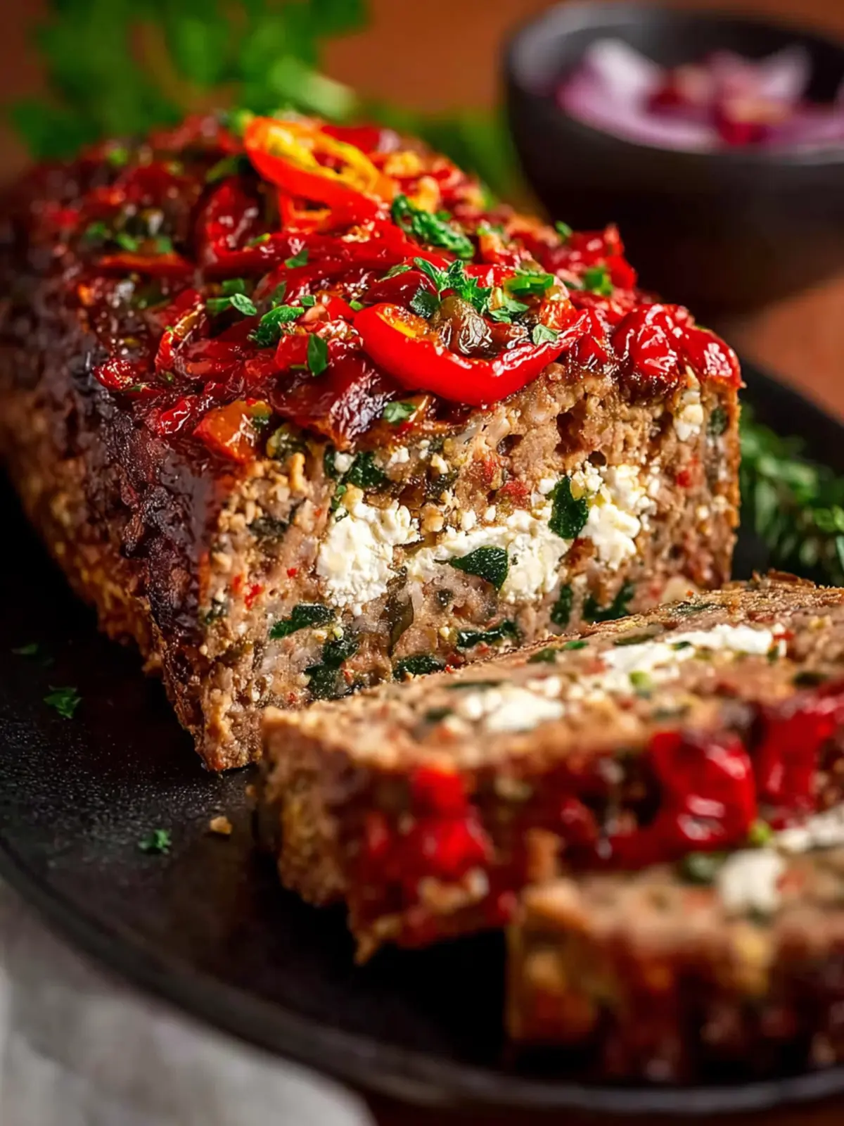 Greek Meatloaf with Feta Cheese Gluten free Keto DF Paleo variation Fourth Image dv629b