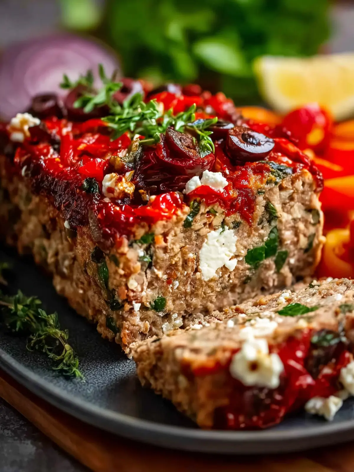 Greek Meatloaf with Feta Cheese Gluten free Keto DF Paleo variation Third Image hjyhhg