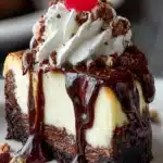Heavenly Hot Fudge Sundae Brownie Cheesecake First Image