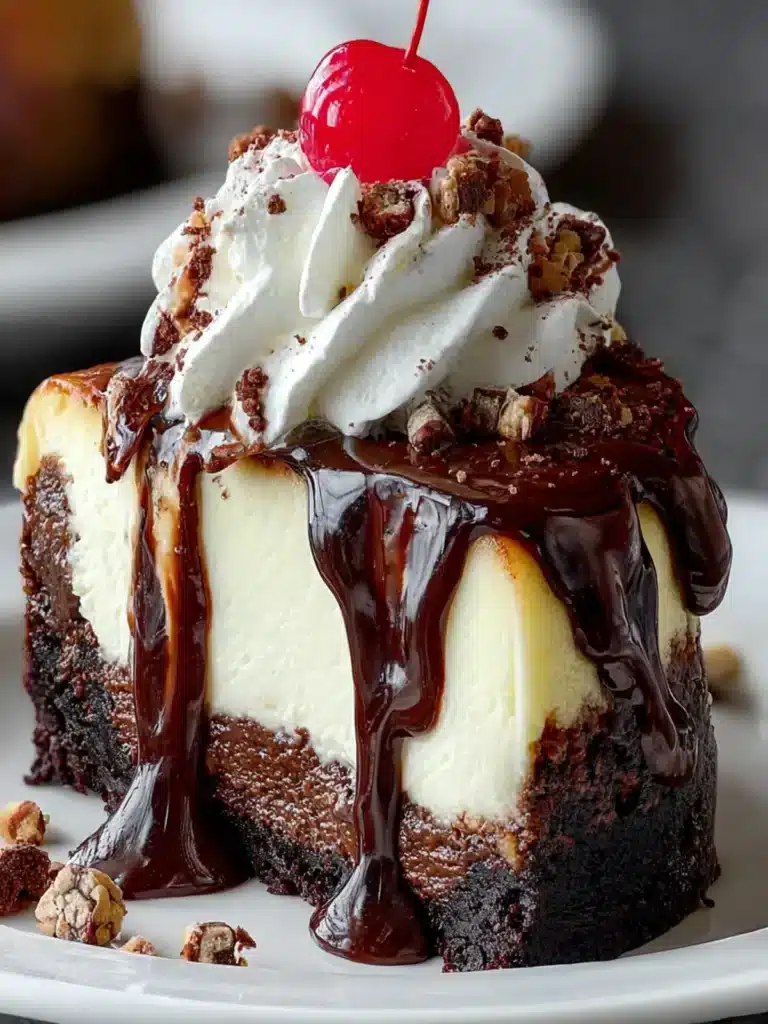 Heavenly Hot Fudge Sundae Brownie Cheesecake First Image