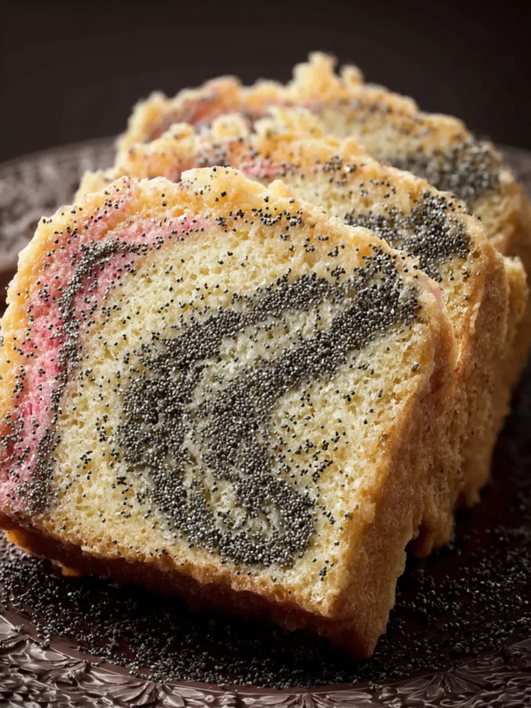 High Altitude Poppy Seed Swirl Loaf Cake First Image